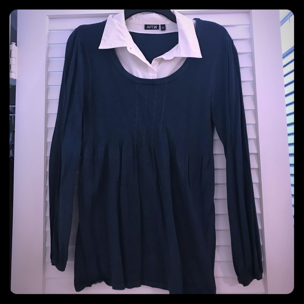 Apt 9 blue collar sweater